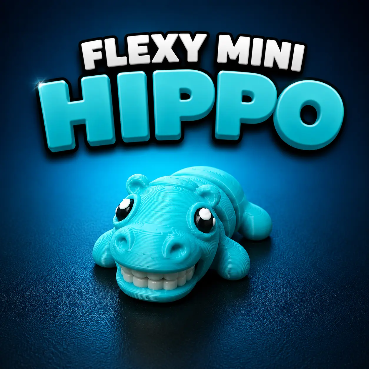 Hippo Flexi Toy – 3D Printed Articulated Hippo