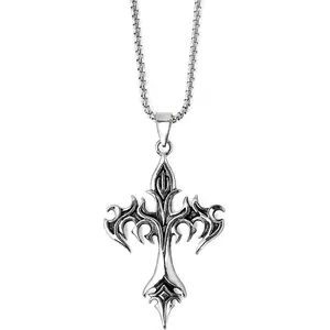 Gothic Cross Necklace - Stylish Emo Punk Grunge Jewelry Perfect for Halloween and Christmas Gifts for Her