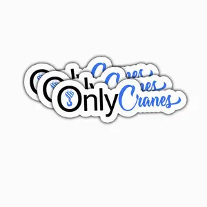 Only Cranes Vinyl Sticker – Funny Crane Operator Gift for Construction Crew – Toolbox, Laptop, Car, Water Bottle, Hard Hat Decal ZQD