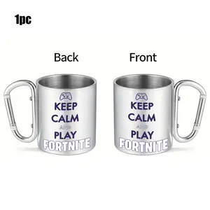1pc 10oz KEEP CALM AND PLAY FORTNITE,Stainless Steel Cup,Ideal for Coffee, Tea, Smoothies-Keeps Beverages Hot/Cold Longer, Insulated Coffee Mug,Reusable Drinkware,The ideal gift for festivals,Sleek Design,Hand Wash Only, Office ,Camping