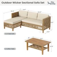 3-Seater (Beige Cushion)