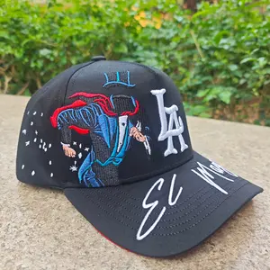 Dandy Hats x El Mago Collaboration Snapback Cap – Premium Streetwear Hat with Embroidered Artwork– Limited Edition Streetwear Snapback Embroidered Hat, Adjustable Casual Street Cap Black premium adjustable hat, unisex