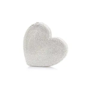 Heart Clutch Silver