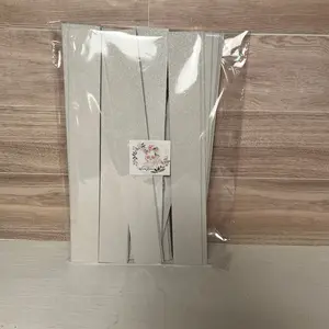 Pre-Cut Self Adhesive Glitter Foam Strips (25) White