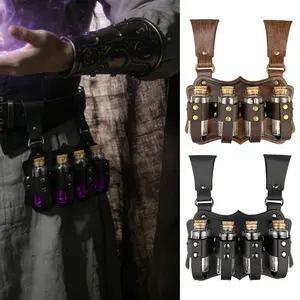 Softwood Poison Bottle Waist Ring Magic Potion Jar Glass Role-Playing Costume Decoration Accessories Plague Doctor Witch Props Cosplay