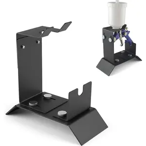 Adjustable   Holder Stand - Heavy Duty Benchtop   Stand with Solid Base - Universal Gravity Feed HVLP Sprayer Holder for Auto  Shop & DIY Painting Accessories