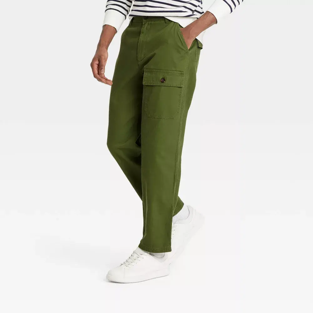 Houston White Women's Classic Utility Garment, Relaxed Fit Cotton Twill Cargo Pants with Mid Rise and Zipper