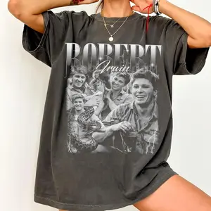 Comfort Colors Robert Irwin Vintage 90s Bootleg Shirt, Wildlife Conversation