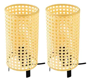 IKEA SAXHYTTAN Table Lamp Set of 2, Beige/Black Finish