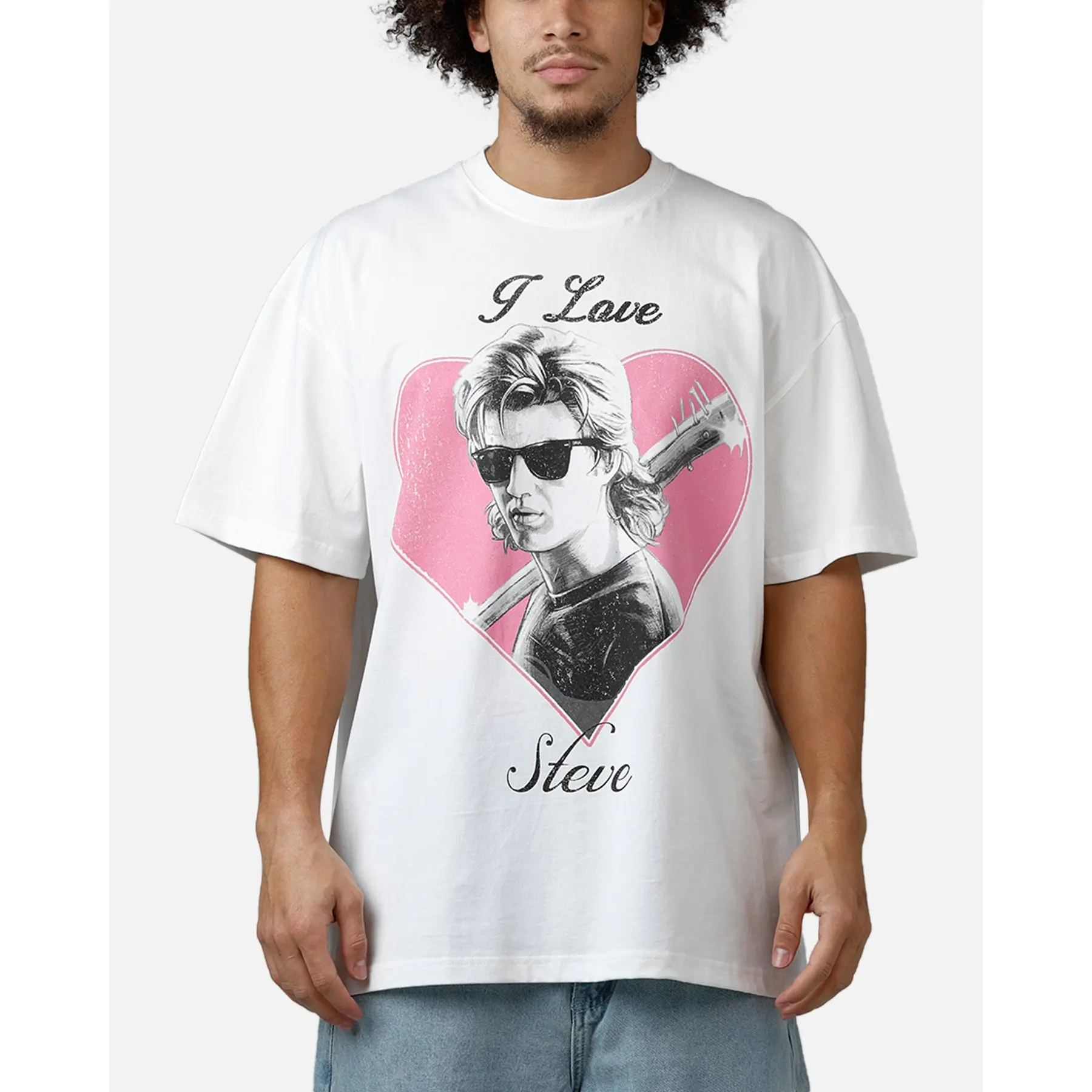 73Studio X Stranger Things Steve Heavy T-Shirt White