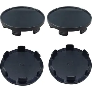 4PCS Wheel Center Cap, Snap-in Plastic Rim Center Hub Caps Cover, 2.12 '' (54mm) Outer Diameter, 1.85 '' (47mm) Inner Diameter, Car Accessories for Car, Truck, SUV (Black)