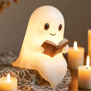 Cute Ghost Reading Lamp, Halloween Decorative Lamp for Bedroom, Study Room, Living Room & Dining Room, Unique Gift Idea for Holiday Season