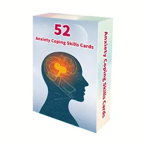 52 Anxiety Management Techniques Cards, Stress Relief Tools for Adults & Teens, Improve Mental Health & Well-Being, Daily Use Card Deck, Anxiety Coping Skills Cards
