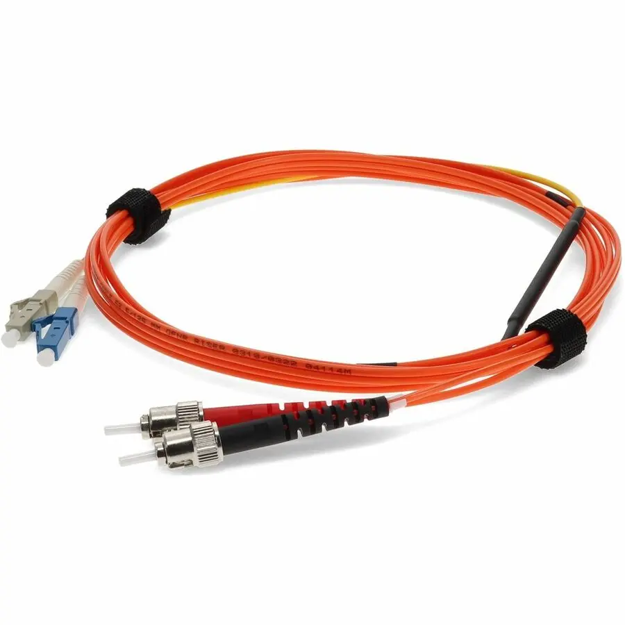 AddOn Fiber Optics Cable, 2m LC/ST Male-to-Male Orange OM1 & OS1 Duplex Mode Conditioning Cable