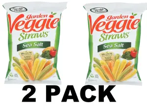 Pack of 2 - Sensible Portions Sea Salt Garden Veggie Straws 5 oz Snack Crispy Chip Crunchy Potato Corn