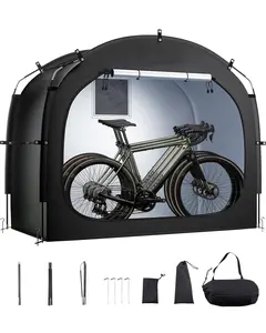 Outdoor Bike Storage Tent Large Capacity Shelter For 3 To 4 Bicycles, Waterproof And Weatherproof Portable Bike Shed, Easy Setup Canopy Garage Tent, Sturdy Rainproof Backyard Bike Shelter For Outdoor Parking