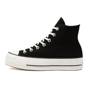Converse All Star Lift Platform Canvas High-Top Sneakers for Women in Black and White
