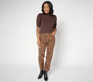 RM Studio x Rebecca Minkoff Petite Printed Luxe Stretch Ankle Jeans