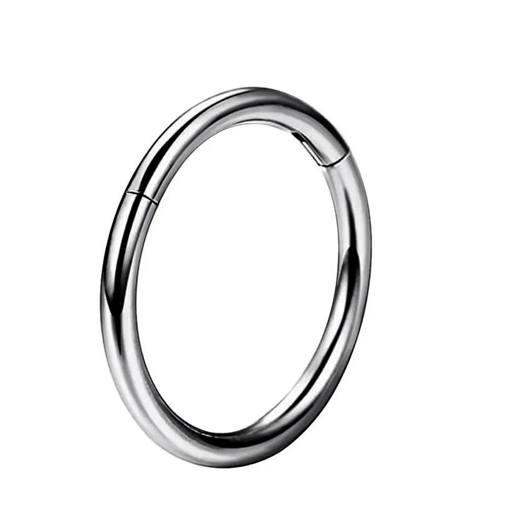OUFER 18G Titanium Segmented Hinged Nose Hoop Rings for Women, 1.0mm Non-Tarnish Hypoallergenic Piercings Jewelry OUFER 18G Titanium Segmented Hinged Nose Hoop Rings for Women, 1.0mm Non-Tarnish Hypoallergenic Piercings Jewelry