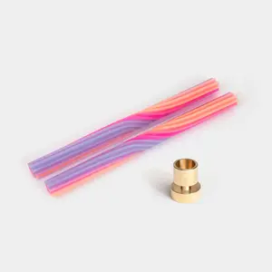 Pivot Orange & Lavender (2 pack) + Brass Taper Candle Holder