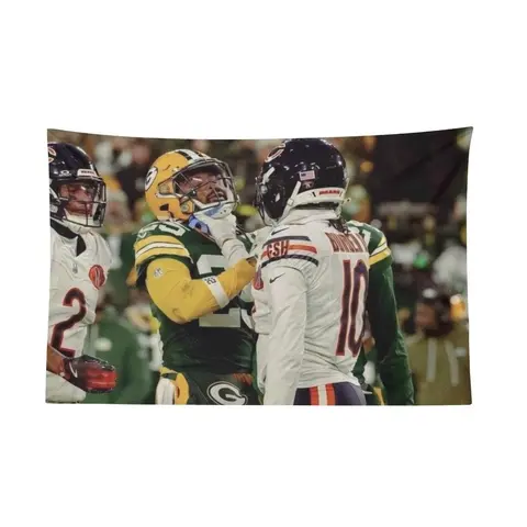 Luther Burden Chokes Keisean Nixon  Iconic Moment Wall Flag - Celebrate Sports History with Teamwork Excellence and Collaboration Tribute Decor Tapestry Bedroom Dorm Wall AthleteFlags Athlete Flags