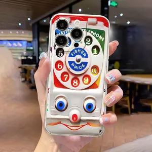 Cute Cartoon Phone Case, Anti-drop Phone Protector Cover, Shockproof Mobile Phone Protective Cover, Shockproof Cellphone Compatible with iPhone