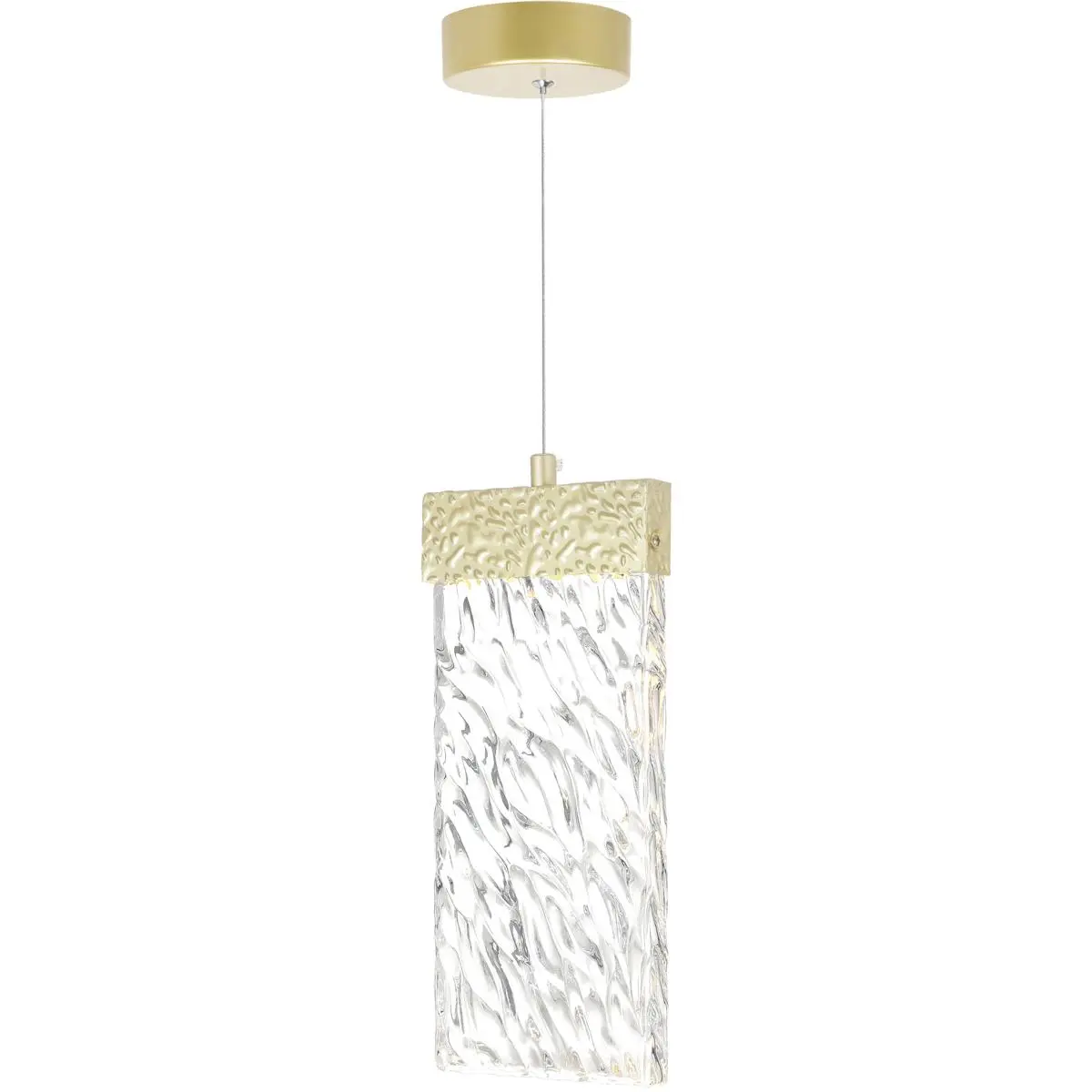 CWI Lighting Carolina LED 1 inch Gold Leaf Down Mini Pendant Ceiling Light 1090P5-1-620-A