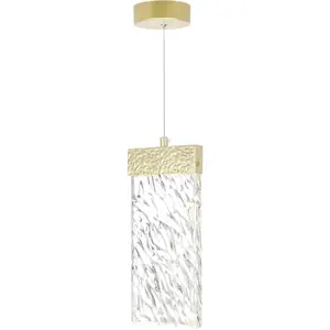 CWI Lighting Carolina LED 1 inch Gold Leaf Down Mini Pendant Ceiling Light 1090P5-1-620-A