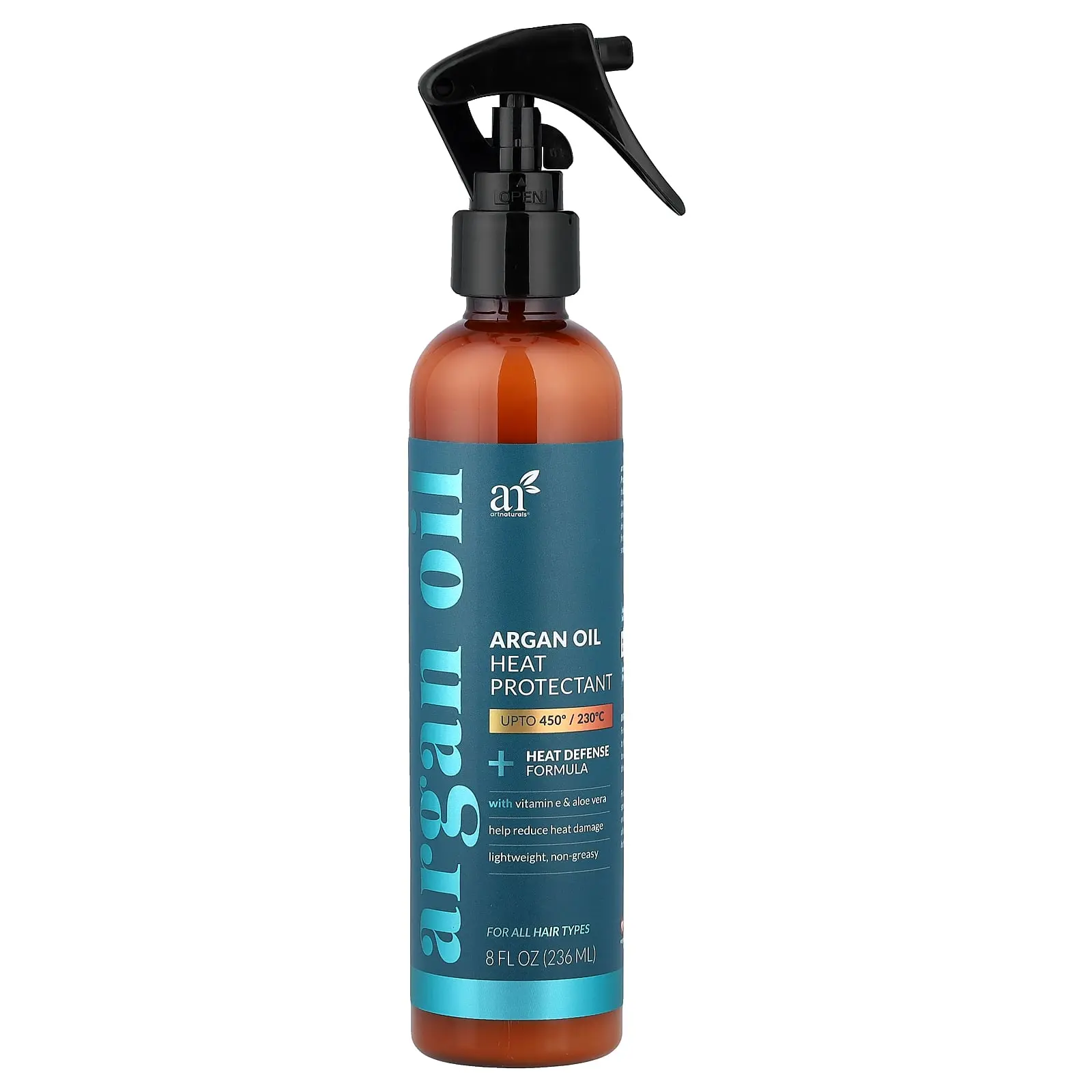 artnaturals Argan Oil Heat Protectant, For All Hair Types, 8 fl oz (236 ml)