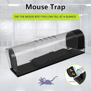 Automated Mouse Trap, Foot-Pedal Style Rodent Cage, Plastic Rodent Trap, Efficient Humane Non-Destructive Catching for Home Use, Effective