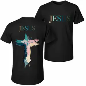 Men's Jesus Graphic Print Short Sleeve Shirt and Drawstring Shorts Set, Casual Summer Two-Piece Outfit, Lightweight Breathable Relaxed Fit Athletic Set for Daily Wear, Beach, Vacation, Travel & Loungewear
