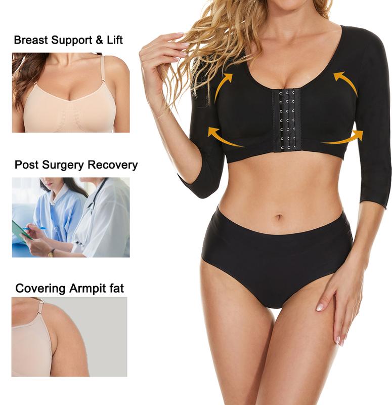 Arm Shaper for Women Post Surgery Arm Lipo Compression Sleeves Slimming Arm Faja Front Closure Shapewear Bra Arm Shaper for Women Post Surgery Arm Lipo Compression Sleeves Slimming Arm Faja Front Closure Shapewear Bra