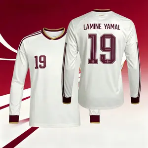 2026 Spain Home And Away 19#Lamine Yamal and 20#Pedrl Short And Long Sleeve Soccer Jersey Fans Version Breathable
