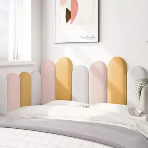 5-Piece Shock-Absorbing Soundproof Self-Adhesive Wall Panels, Removable Wallpaper DIY Decor, Soft Wall Panels for Bed Head Background, TV Background