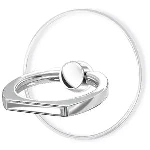 Clear Transparent Cell Phone Grip Holder, Round Finger Ring Kickstand for Smartphones & Tablets, Phone Case Accessory (1 Pack)