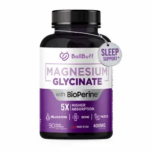 Magnesium Glycinate 400mg with Bioperine - 5X Higher Absorption - 90 Veggie Capsules