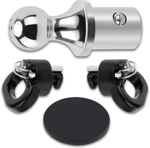 60618 Puck System Gooseneck Hitch Ball Kit with Case 38K 2-5/16-In Compatible with  Ram 2500 3500 2013-2024 60638 60601 60617 Hitch Ball for  Bed with 2 Gooseneck Safety Chain Anchors