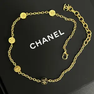 Pre-owned Chanel Necklace CC Mark Gold Twins LDJ3797