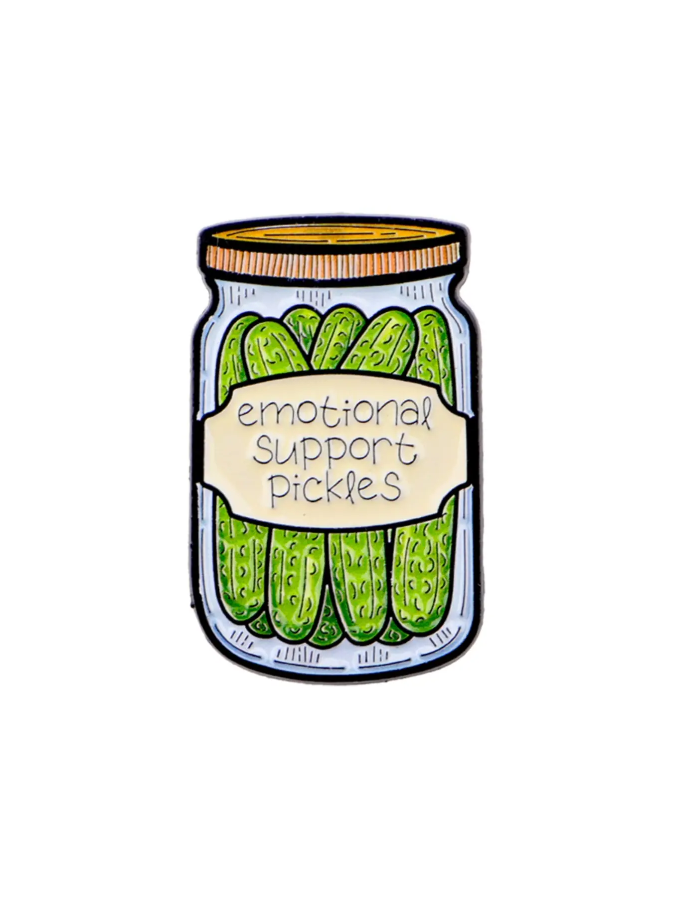 Cucumber & Quote Cartoon Pins and Brooches, Lapel Brooch, Fashion Lapel Pin, Charms, Unique English Badge, Custom Personalized Clothing Accessories, Casual Style, All Seasons, Durable Metal Pins