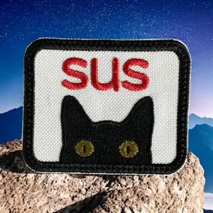 SUS Cat Embroidery Patch 2.50" X 3.08"