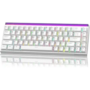 AIR68  Hall Effect Gaming Keyboard, 60% RGB   Keyboard with Rapid Trigger, Adjustable Actuation, 8KHz Polling Rate, 0.01mm RT Accuracy, 6000mAh, Hot-Swap (White)