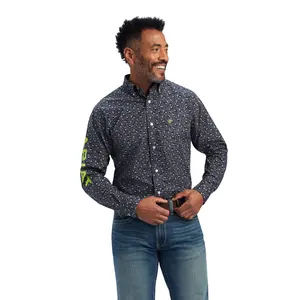 Ariat® Men's Team Murray Fitted Eiffel Tower Button Up Shirt 10041792