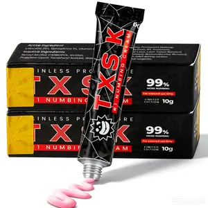 TXSK Tattoo Numbing Cream Black- Limited Edition Painless Procedure 99% Very Strong - For Tattoos - Laser Removal - Waxing - EyebrowThreading - Tattoo External Cream - 10g