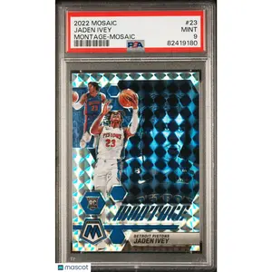 2022-23 Panini Mosaic Jaden Ivey Montage #23 RC Rookie PSA 9 MINT