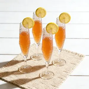 Champagne Glass Cup, Hammered Glass Drinkware, Mimosa Cocktail Glass, Wedding New Year Party Supplies, Engagement Decoration