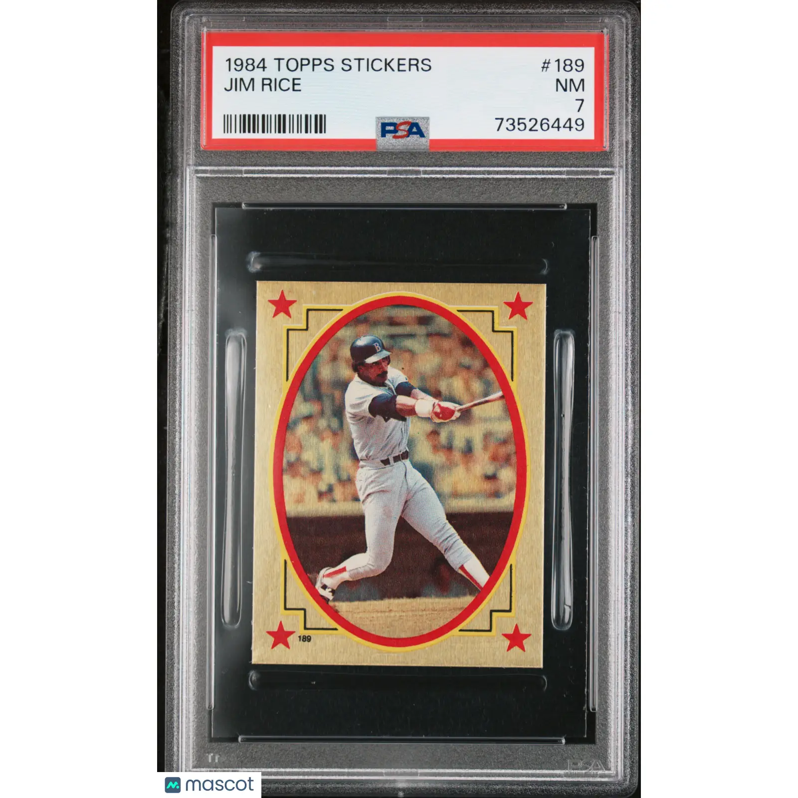 Jim Rice PSA 1984 Topps Stickers Baseball #189 7 73526449