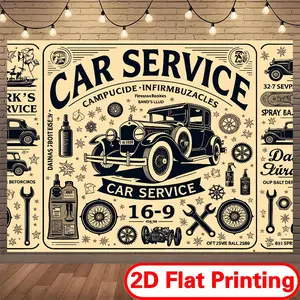 2D Polyester Print Standing Banner Backdrop, Party Decorations Banners & Photo Backdrops for Outdoor Garden, Patio Home Festive Supplies