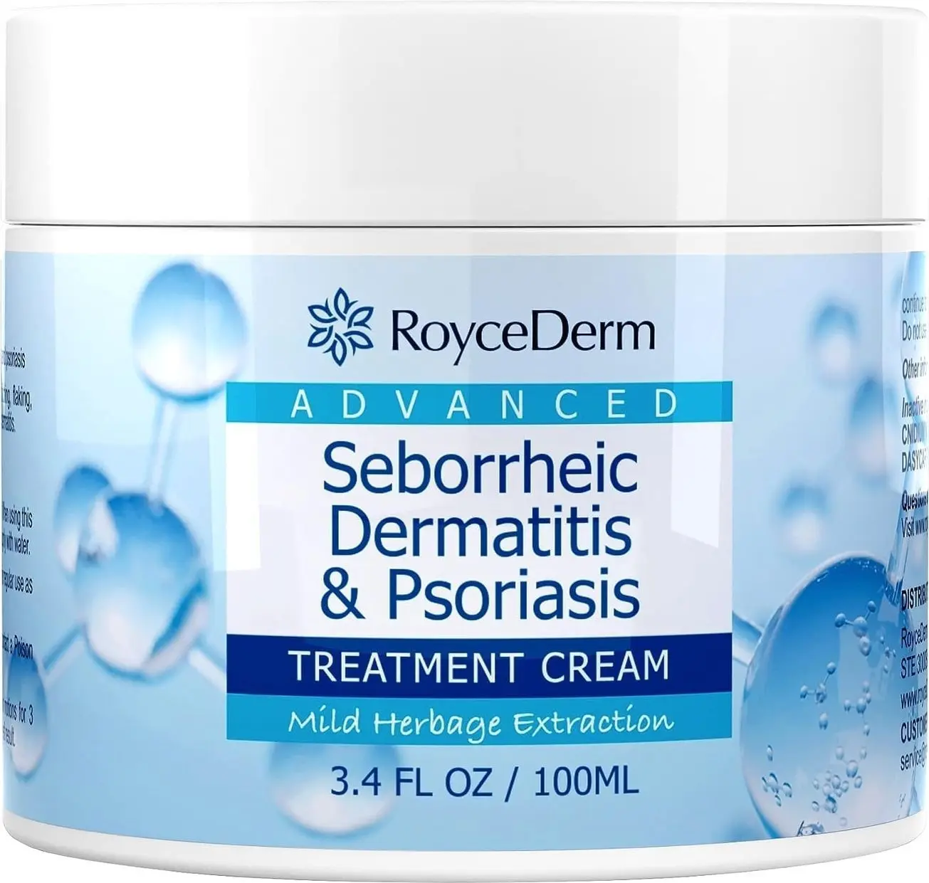 Roycederm Seborrheic Dermatitis Cream, Scalp Treatment for Psoriasis, Folliculitis, Dry Scalp, Dandruff, Anti-Itch Cream for Soothing Relief