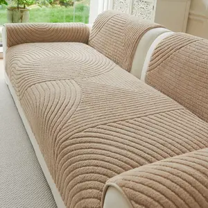 1PC of Thick Plush Bohemian Sofa Cushion, Pet-Friendly, Machine Washable with Non-Slip Cover, Dustproof Sofa Cover, Suitable for Single Chairs, Double Sofas, Three-Seater Sofas, And Sectional Sofa Covers in Bedrooms, Offices, And Living Rooms