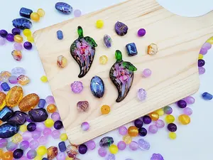 [US Shop Exclusive] Pure Liuli - Elegant & Sparkling Charms for DIY Jewelry & Accessories Red Beads